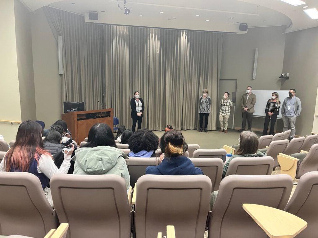 Future Nurses and Nursing Assistants visited Swedish Cherry Hill with their Skills Center class, led by CTE Teacher Virginia Pinera. Student toured the hospital and learned about the wide variety of careers available at Swedish and in Health Care systems all over the country.