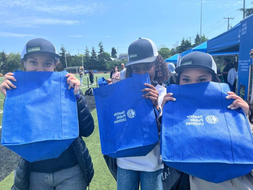 outdoor career fair for Rainier Beach HS students