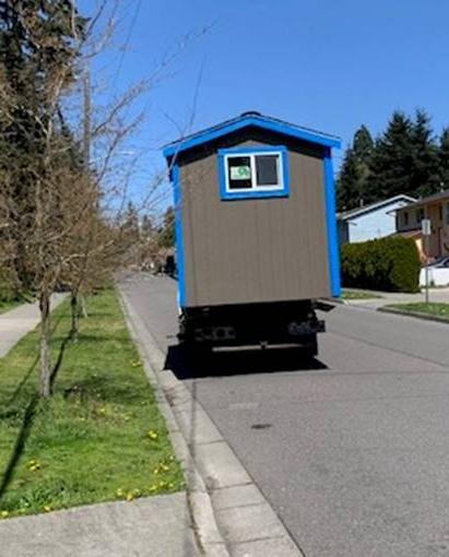 tiny home built by Skills Center students