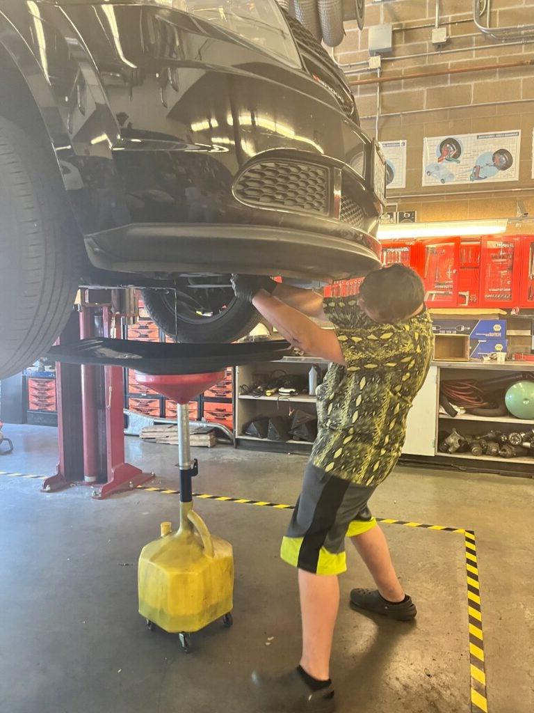 tudents at Seattle Skills Center at West Seattle High School got to work upgrading cam shafts and doing an oil change